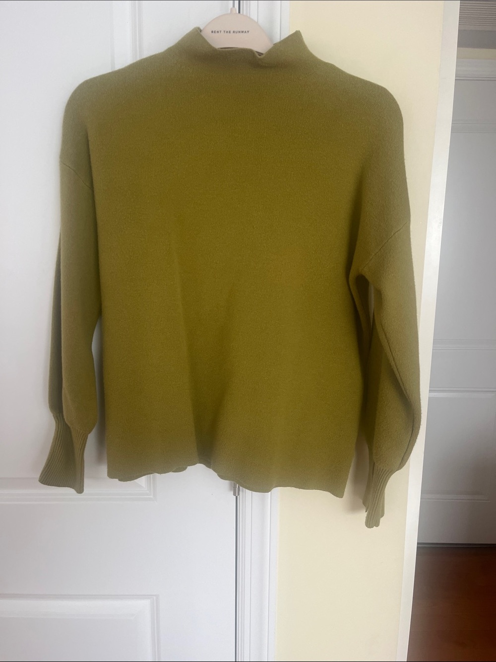 Tahari Olive Green Cowl Neck Sweater